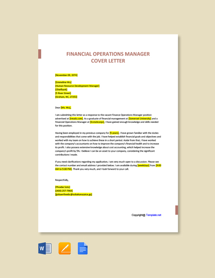 46+ Cover Letter Examples Finance Manager Most Popular - Gover