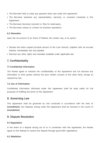 Free Hotel Loan Agreement Template to Edit Online