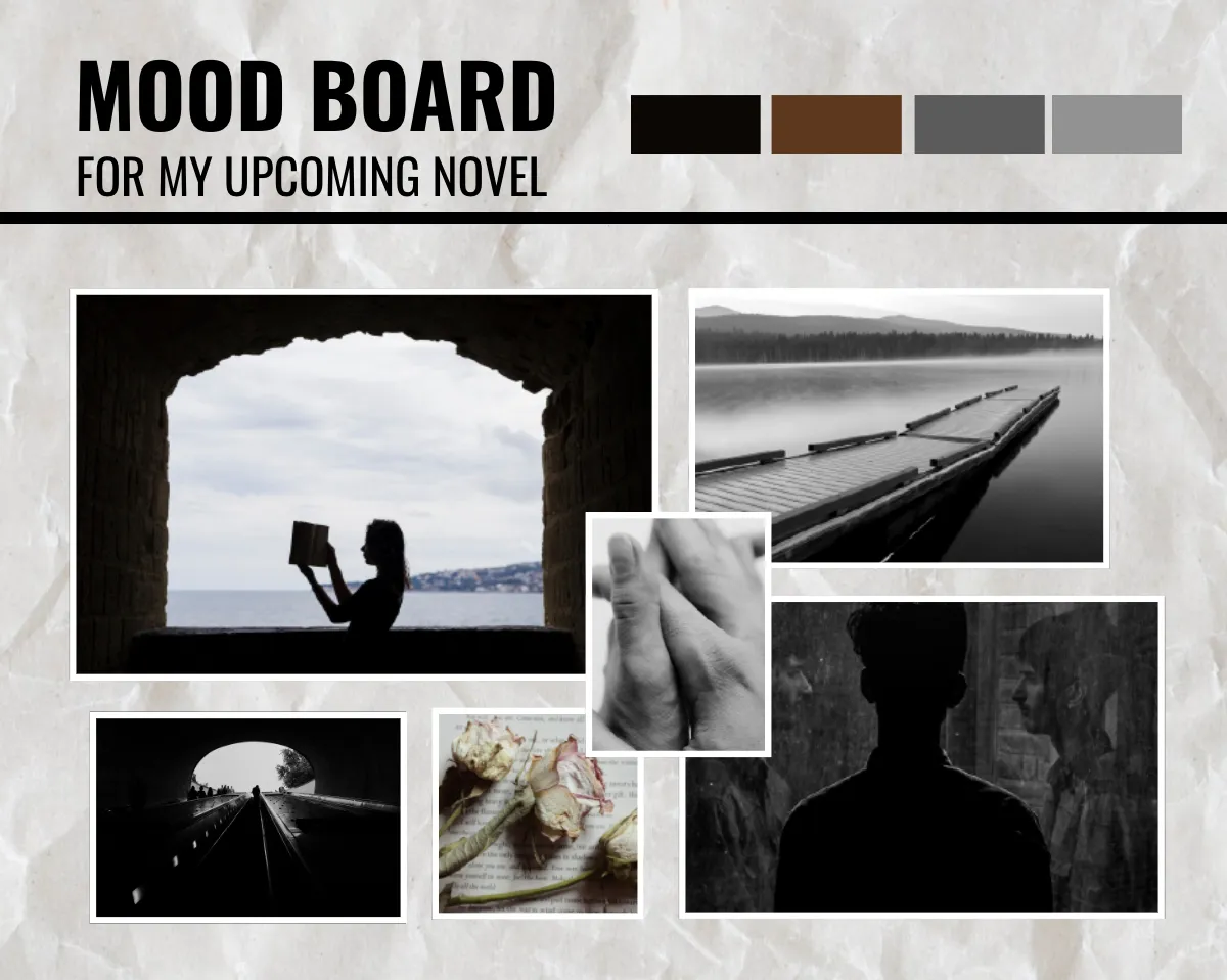 Free Novel Mood board Template to Edit Online