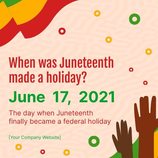 When was juneteenth made a holiday