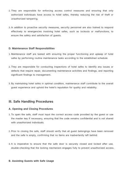 Free Hotel Safe Work Procedure Template to Edit Online