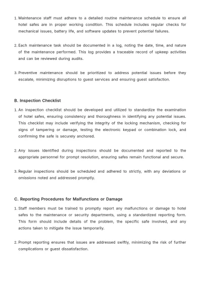 Free Hotel Safe Work Procedure Template to Edit Online