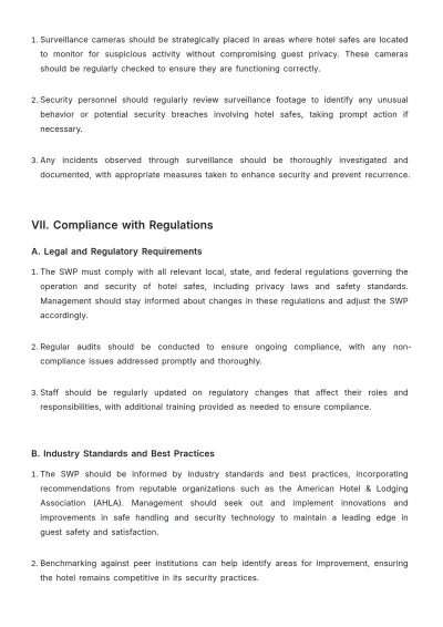 Free Hotel Safe Work Procedure Template to Edit Online