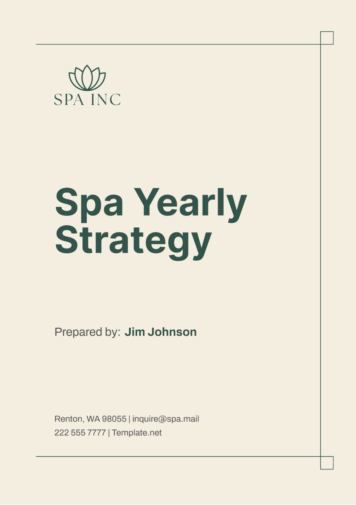 Spa Yearly Strategy Template - Edit Online & Download