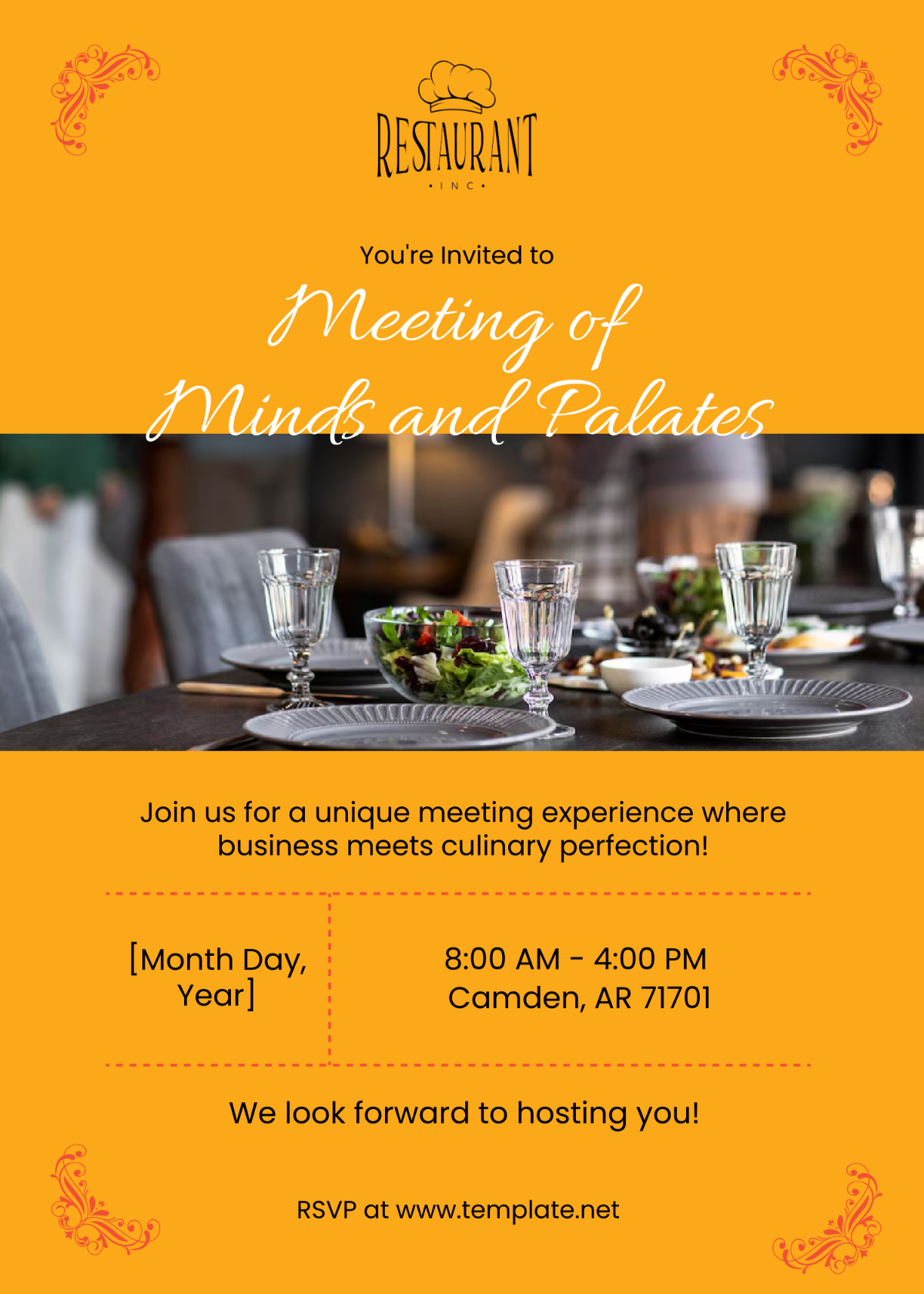 Restaurant Meeting Invitation