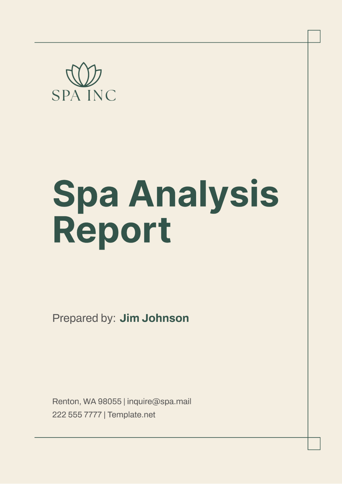 Spa Analysis Report Template - Edit Online & Download