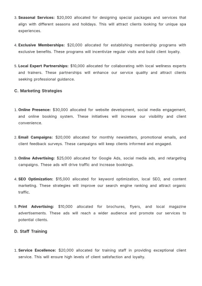 Free Spa Project Proposal Template to Edit Online