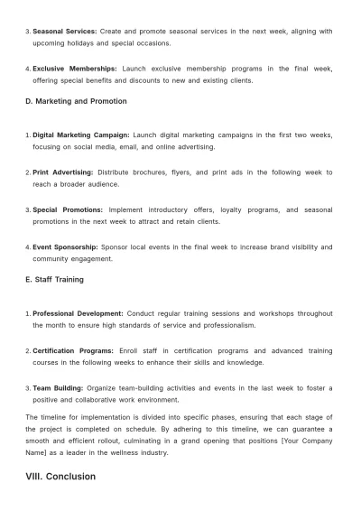 Free Spa Project Proposal Template to Edit Online