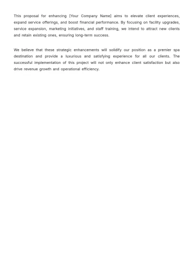 Free Spa Project Proposal Template to Edit Online