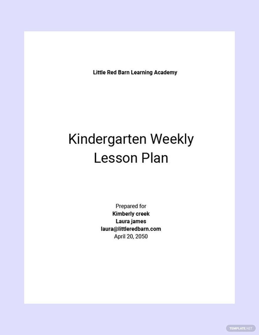 business plan kindergarten pdf