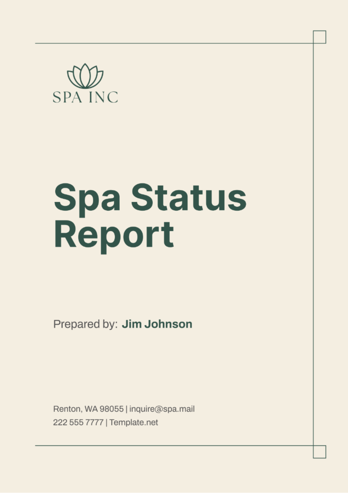 Spa Status Report Template - Edit Online & Download