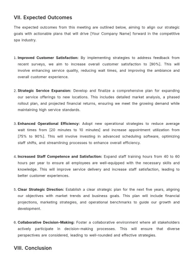 Free Spa Meeting Proposal Template to Edit Online
