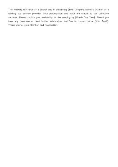 Free Spa Meeting Proposal Template to Edit Online