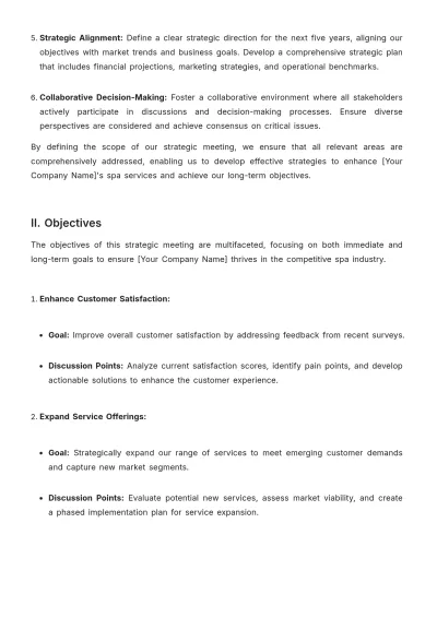 Free Spa Meeting Proposal Template to Edit Online