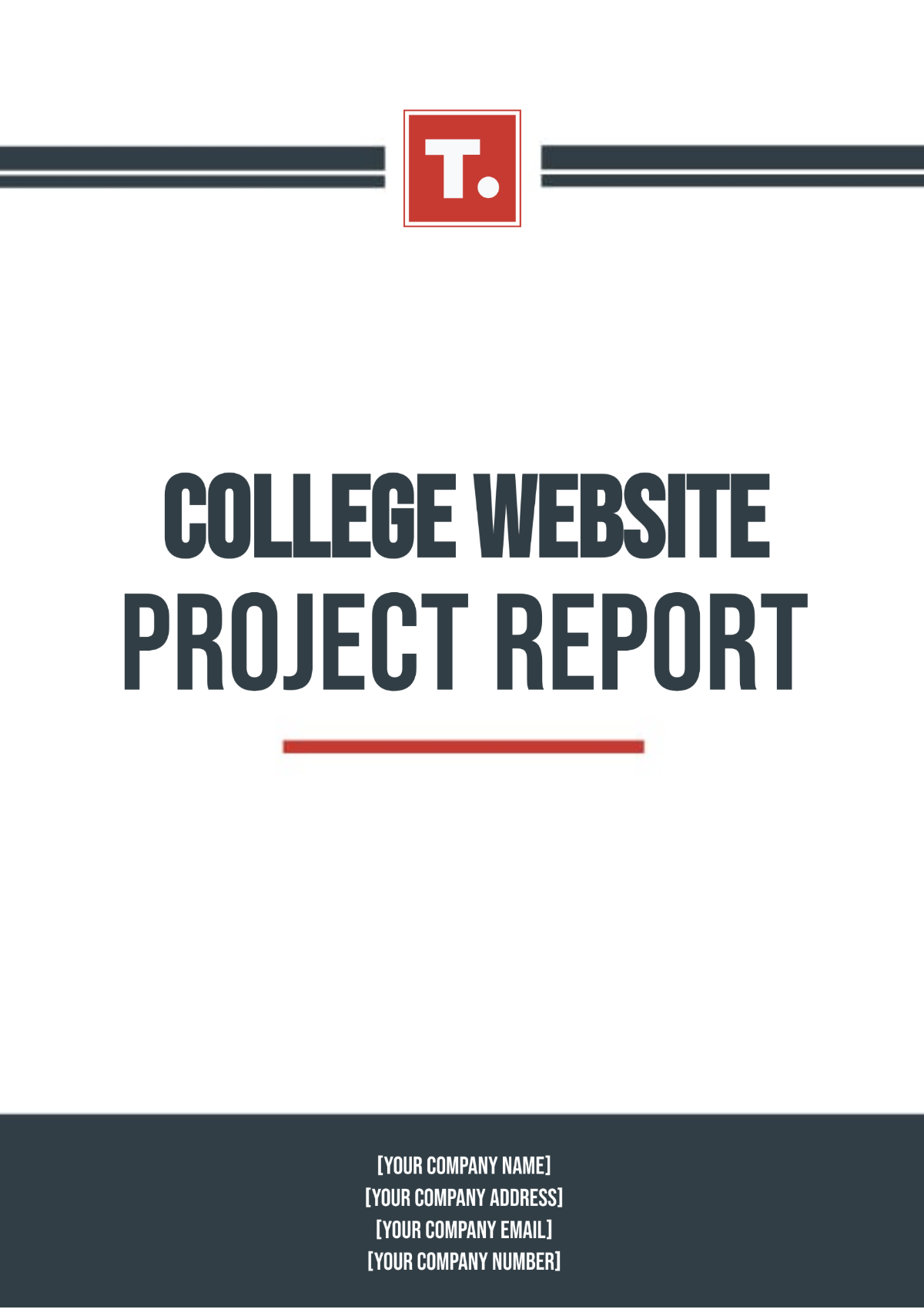 College Website Project Report Template - Edit Online & Download