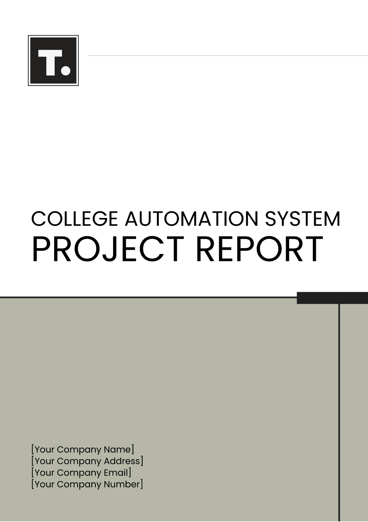 College Automation System Project Report Template - Edit Online & Download