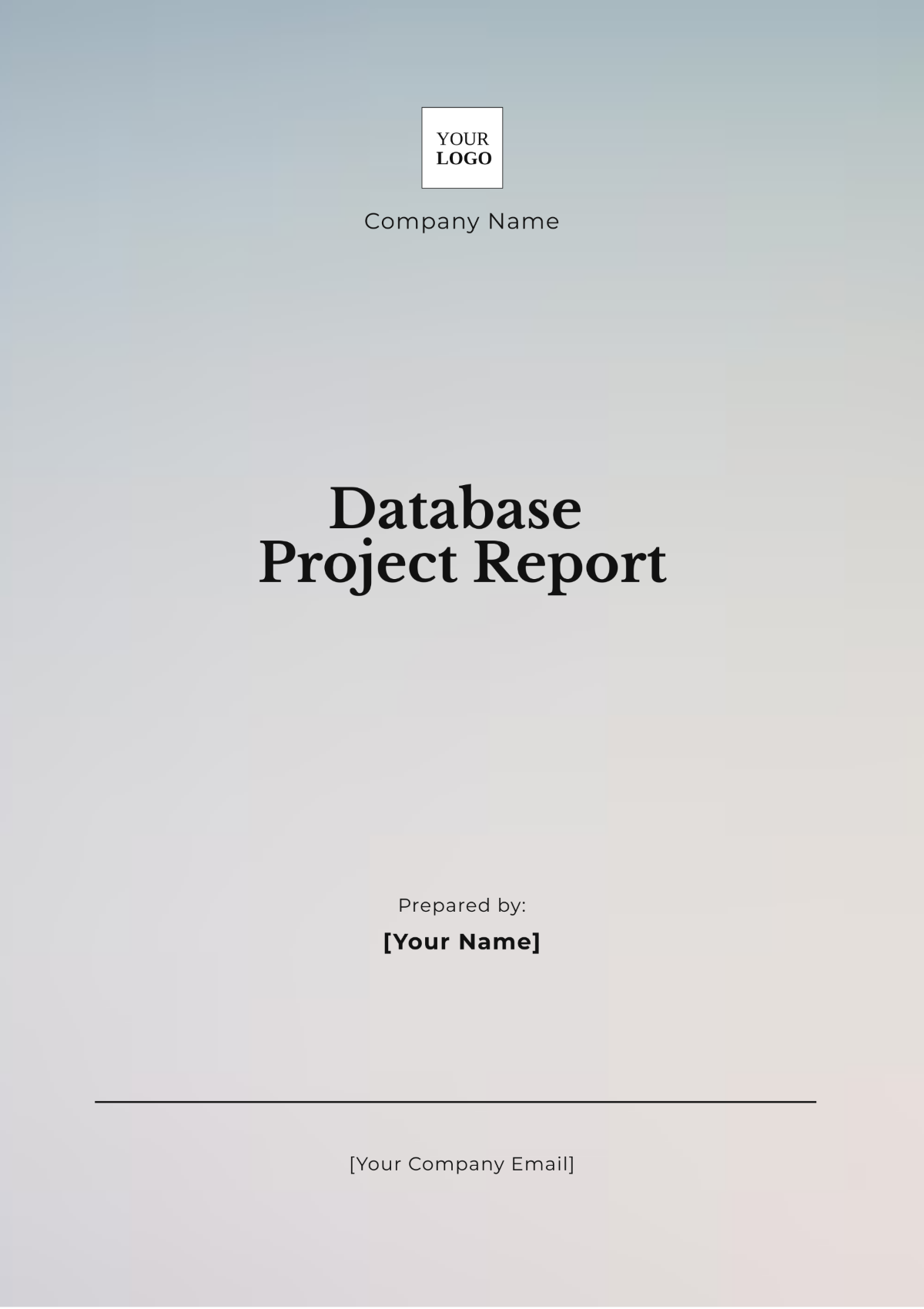 Database Project Report Template - Edit Online & Download