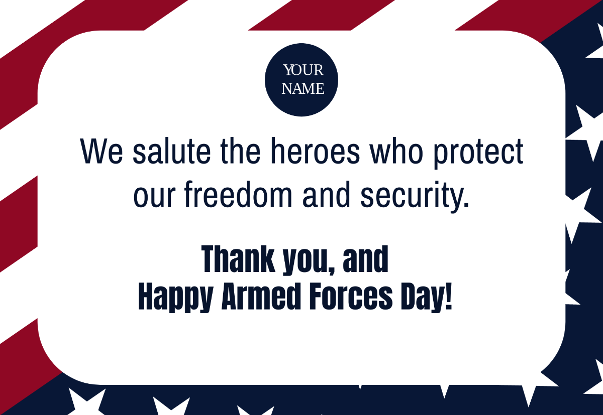 Armed Forces Day Card 