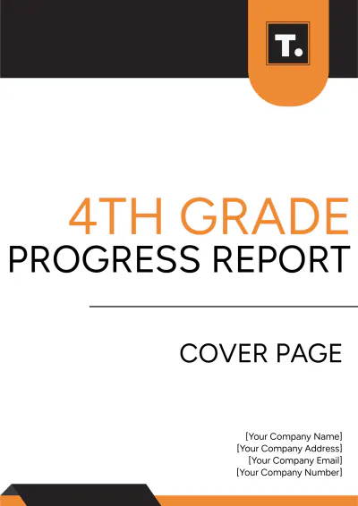 Free 4th Grade Progress Report Template to Edit Online