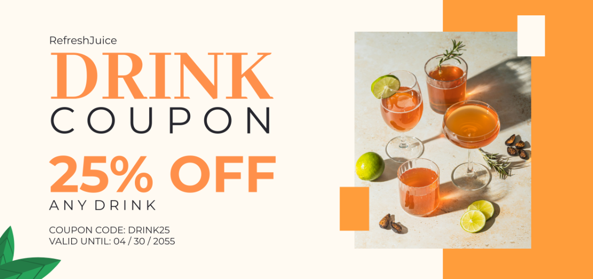 Drink Coupon Template