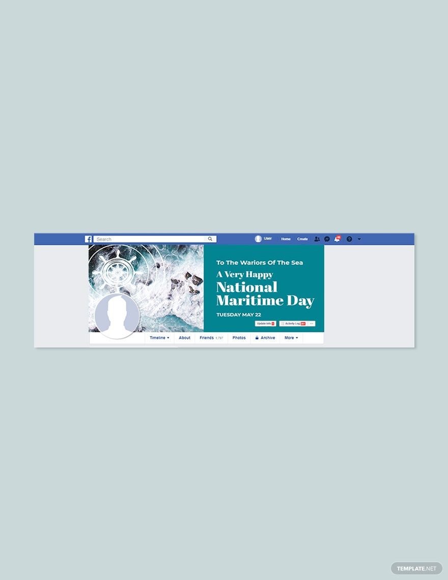 Free National Maritime Day Facebook Cover Template