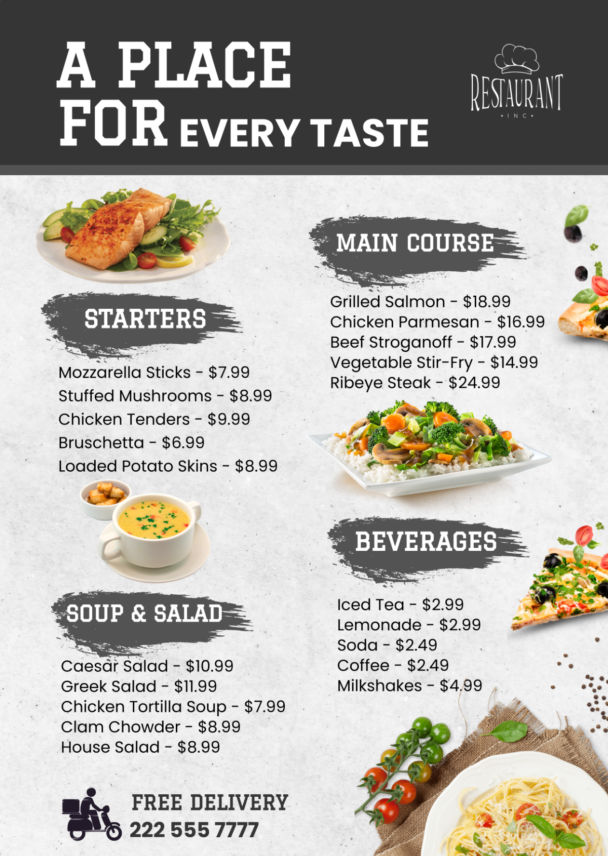 Food Menu Templates Free Food Menu Templates Free
