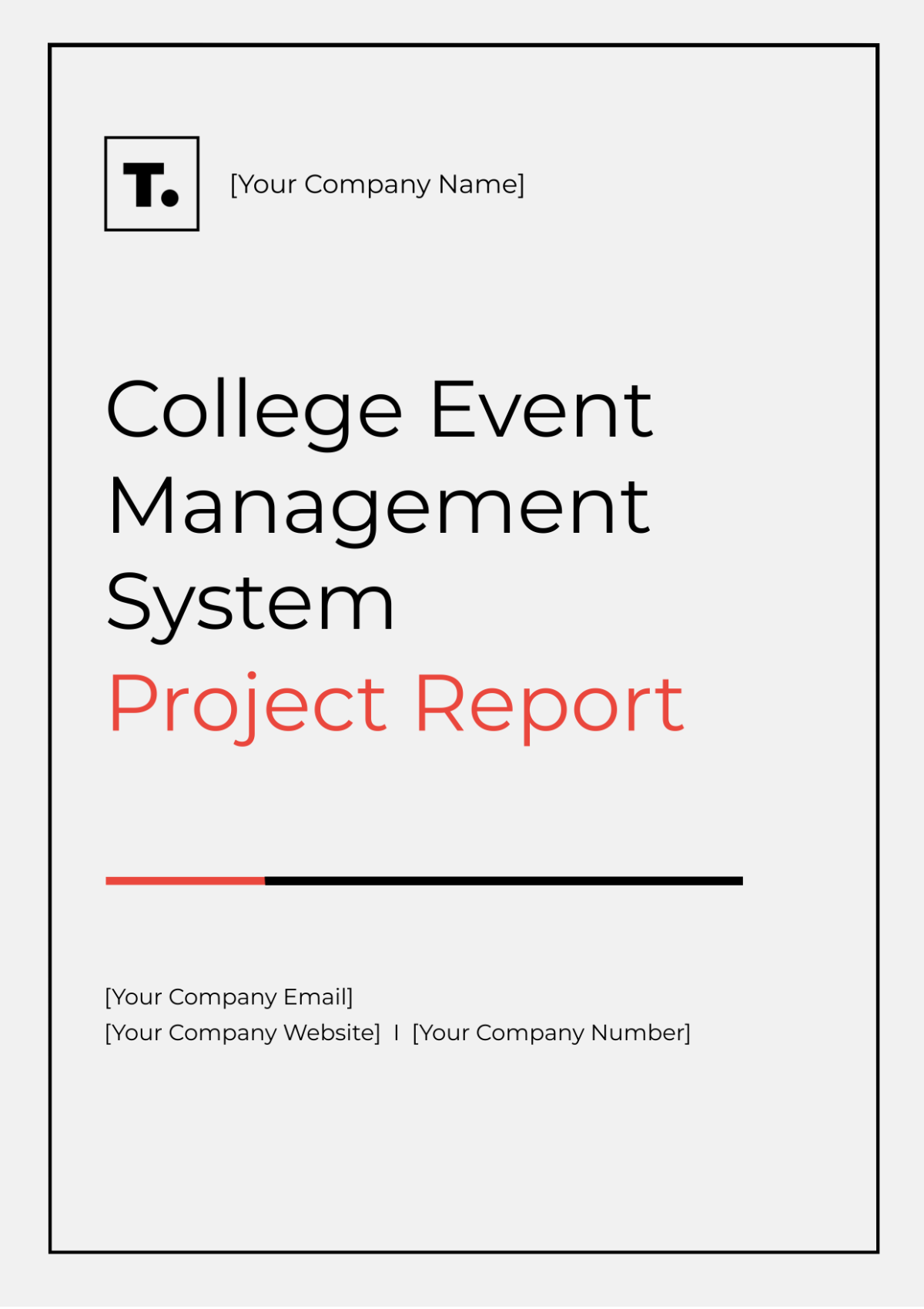 College Event Management System Project Report Template - Edit Online & Download