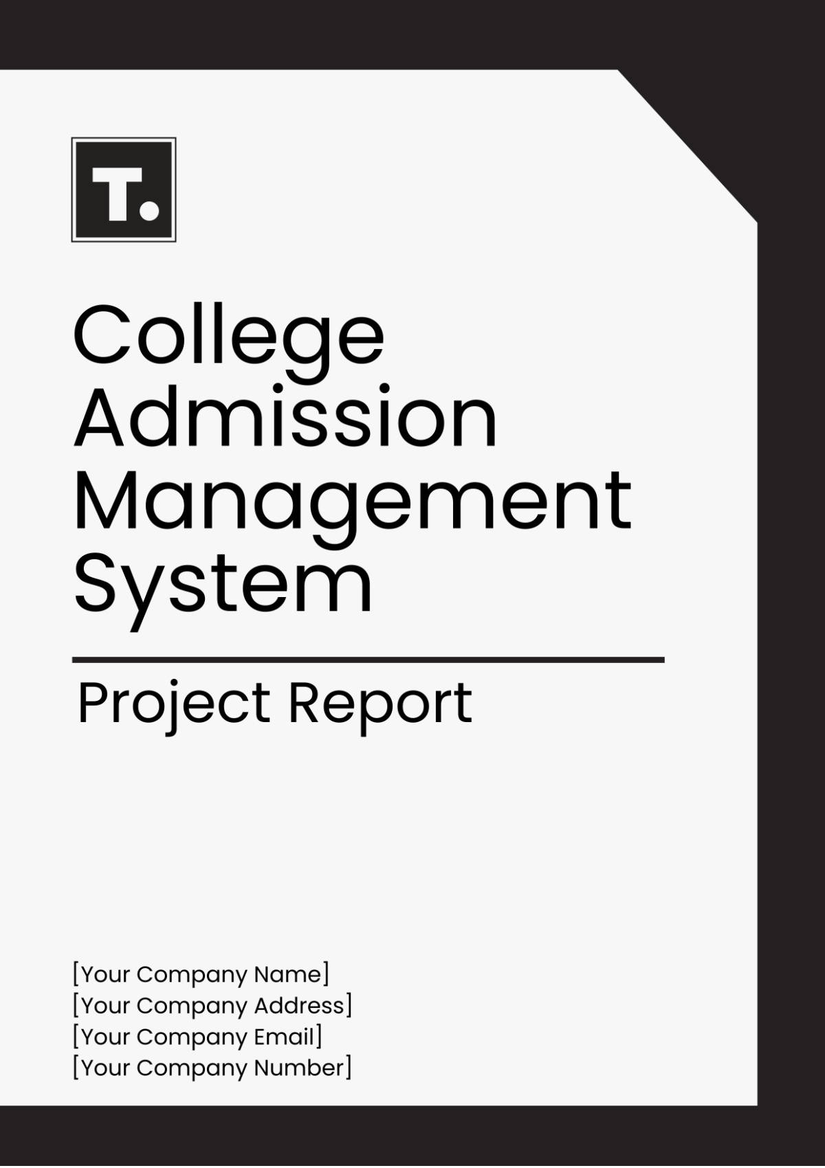 College Admission Management System Project Report Template - Edit Online & Download