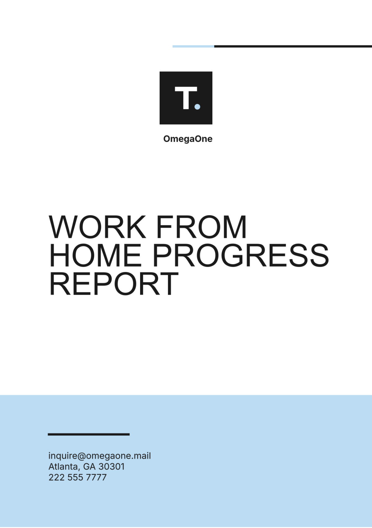 Work-From-Home Progress Report Template - Edit Online & Download