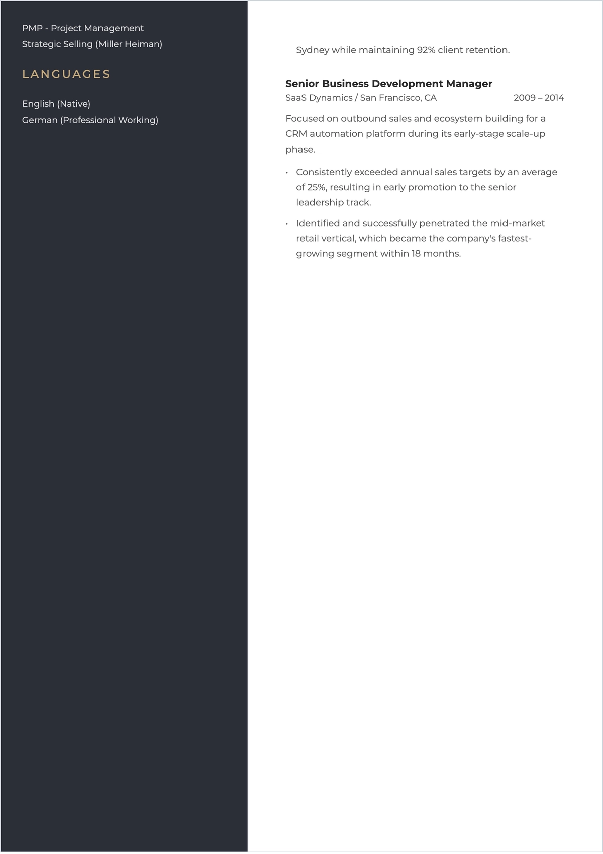 Free Senior Executive Of Business Development to Edit Online