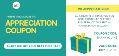 Free Appreciation Coupon Template to Edit Online