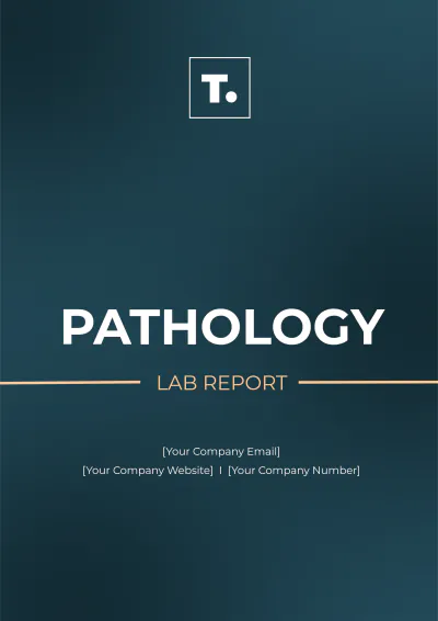 Free Pathology Lab Report Template to Edit Online