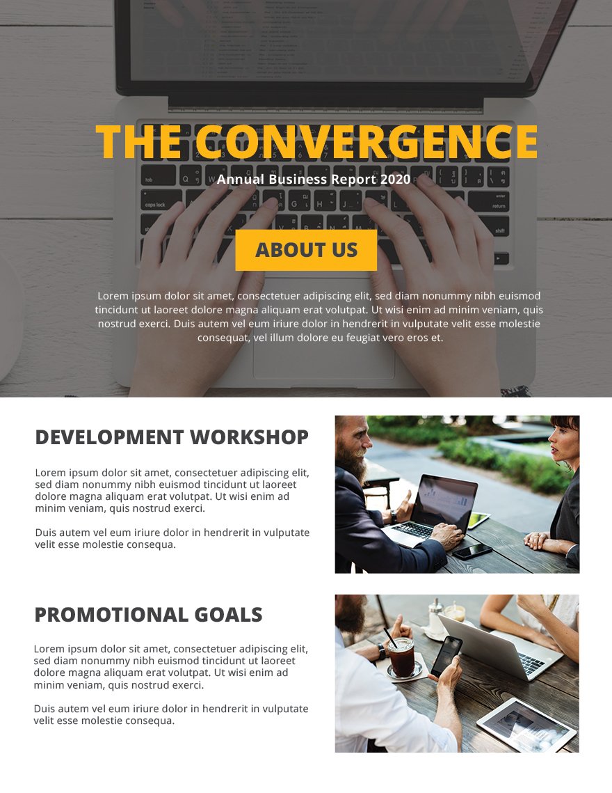 One Page Company Brochure Template