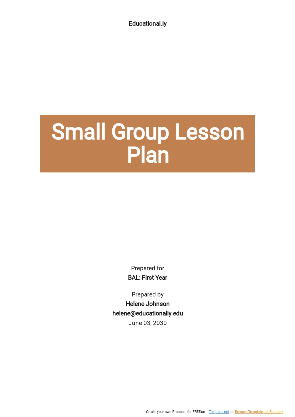 Small Group Counseling Lesson Plan Template Google Docs, Word, Apple
