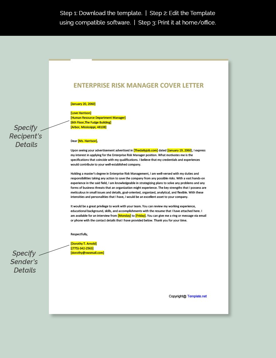 cover letter for corporrate risk management intern