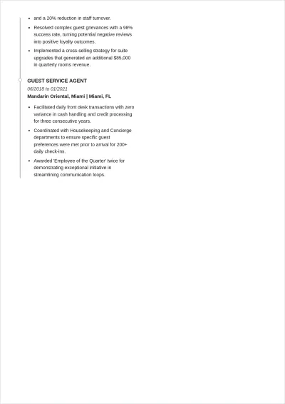 Free Front Office Executive ATS Resume Template, AI Resume Builder