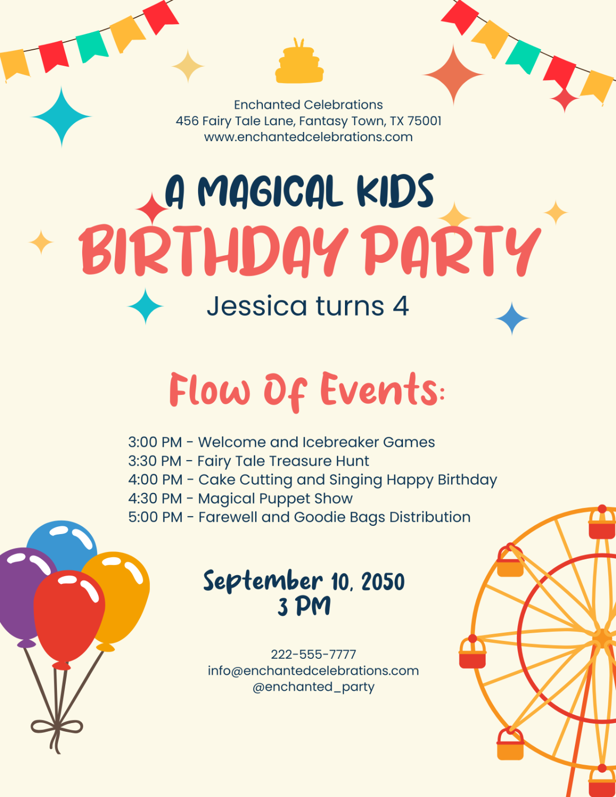 Kids Birthday Party Program