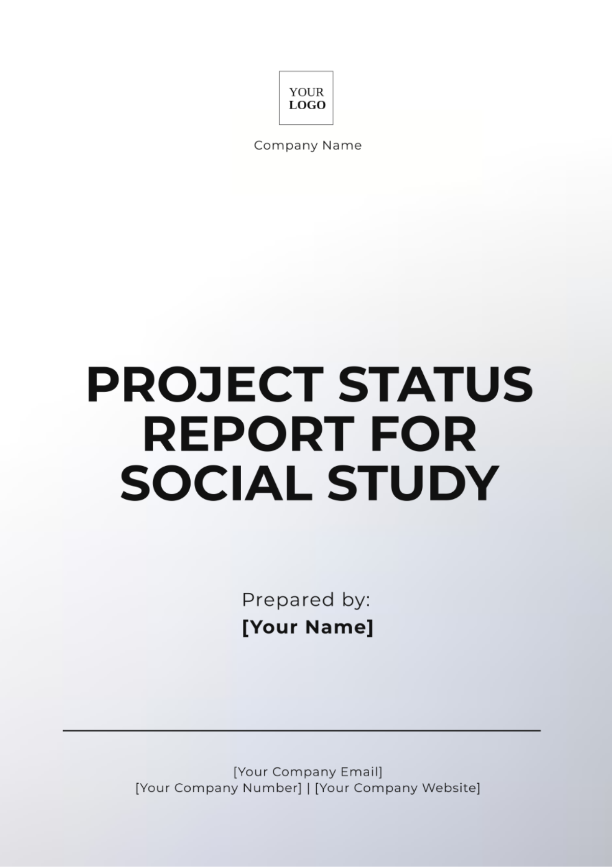 Project Status Report For Social Study Template - Edit Online & Download