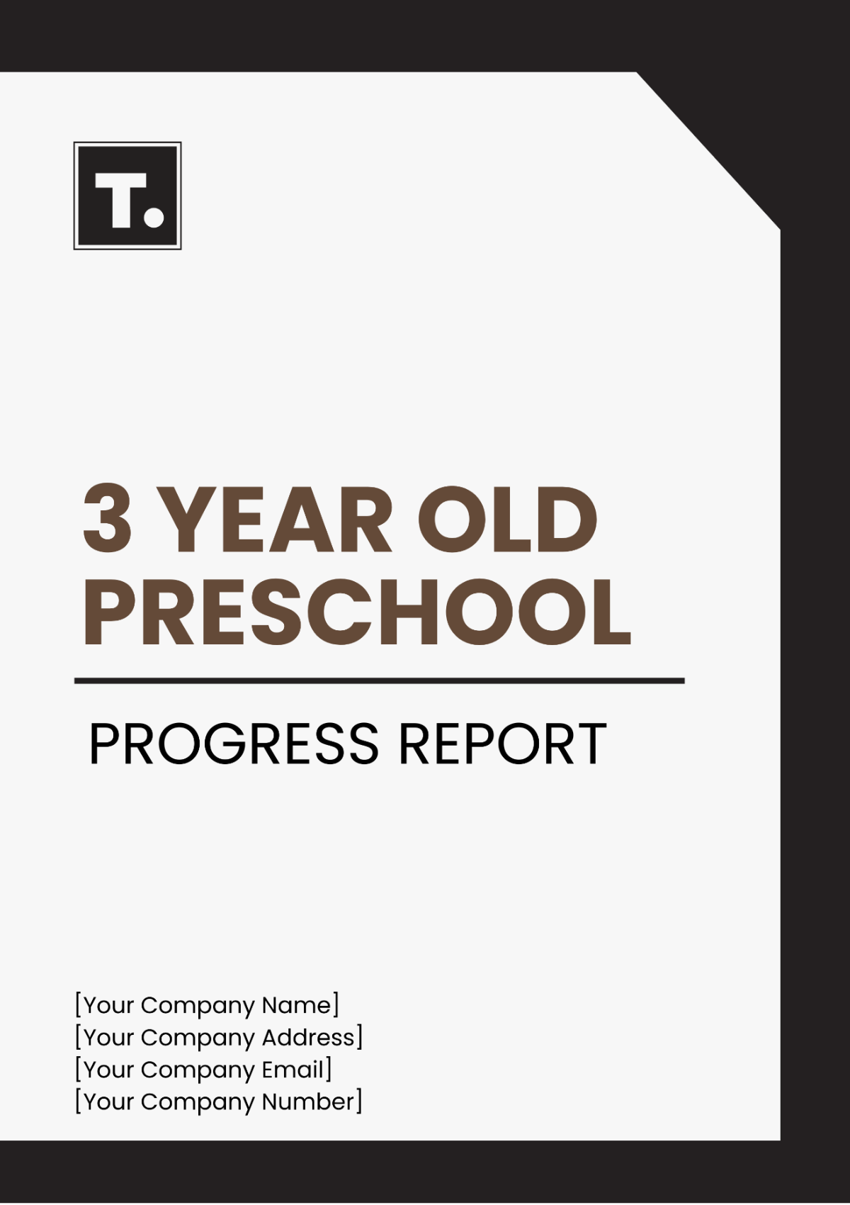 3 Year Old Preschool Progress Report Template - Edit Online & Download