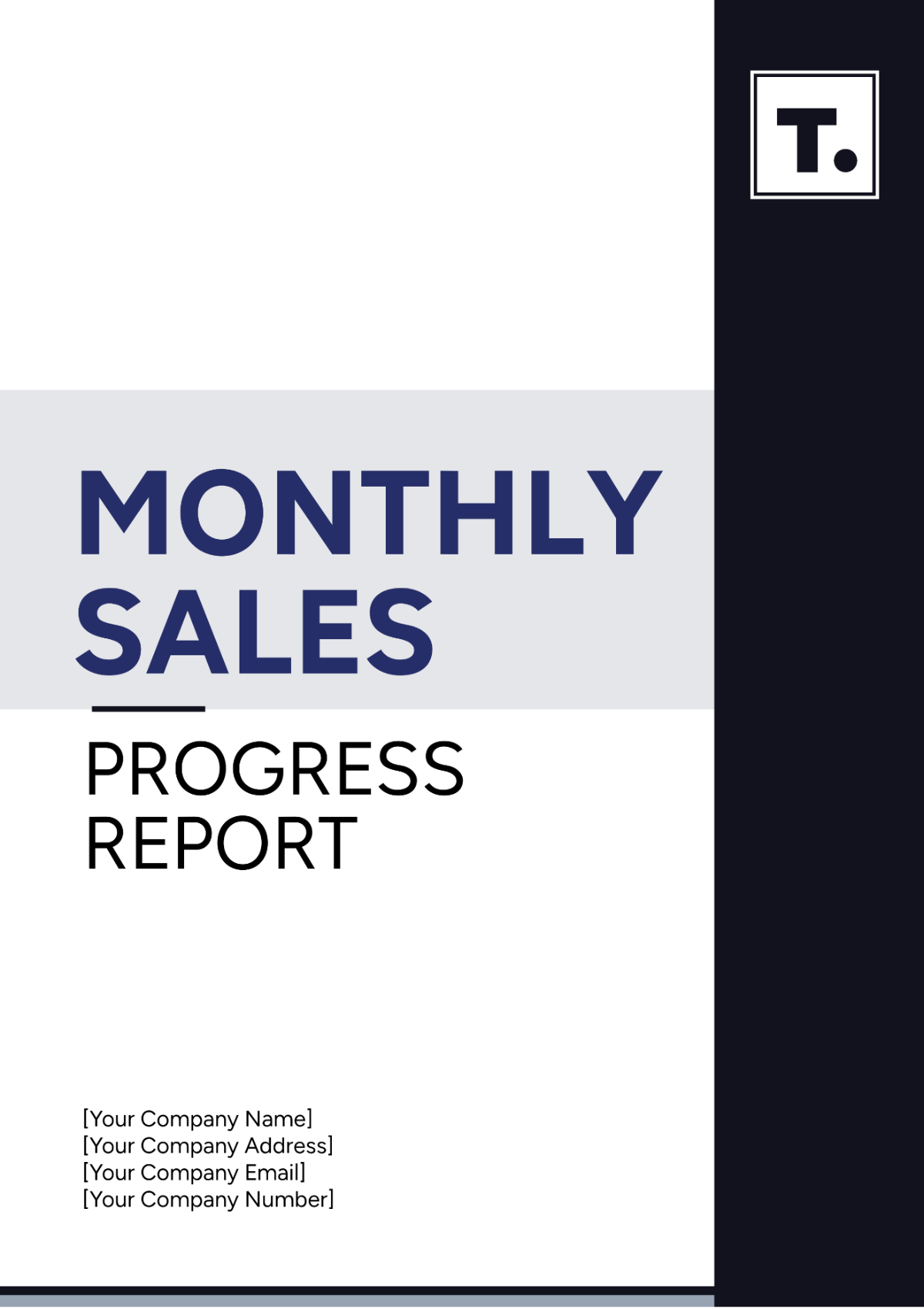 Monthly Sales Progress Report Template - Edit Online & Download