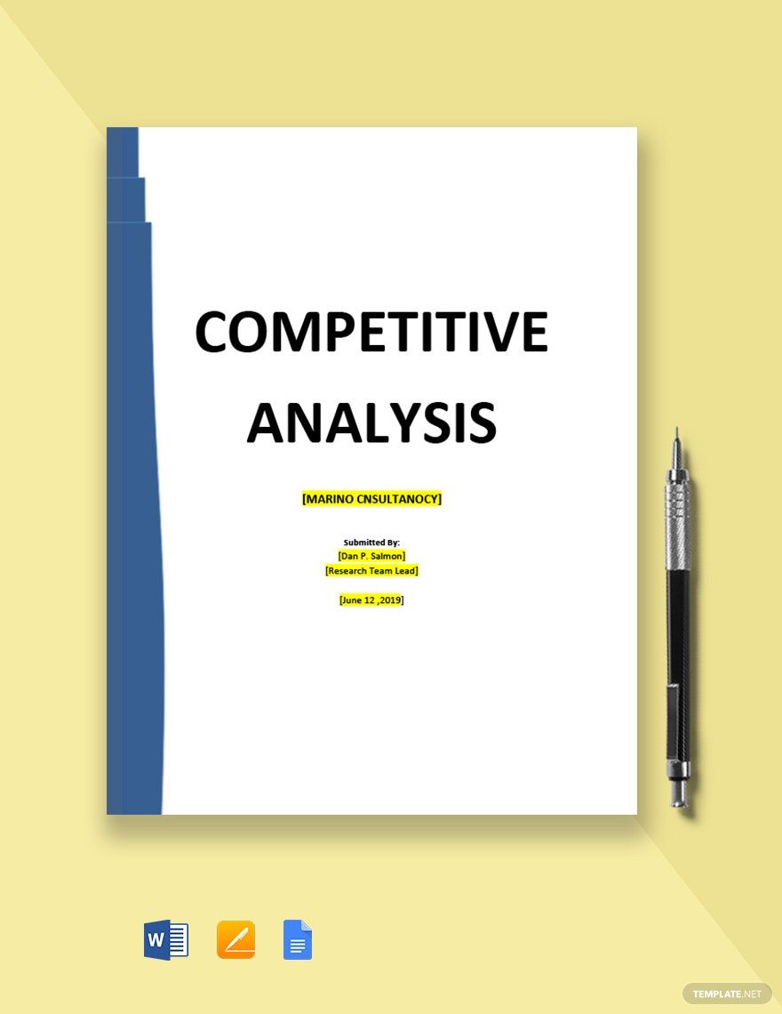 Consulting Firm Competitive Analysis Template