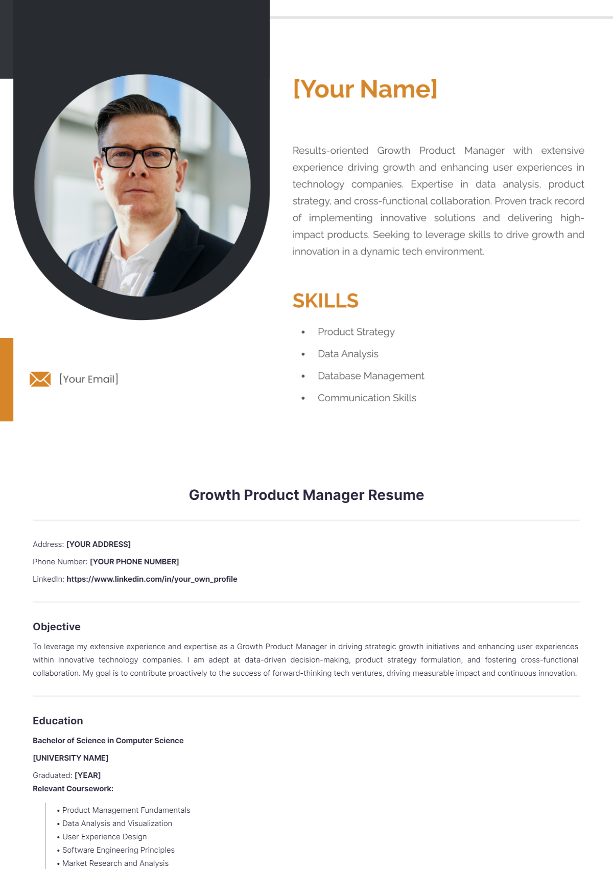 Growth Product Manager Resume - Edit Online & Download