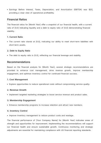 Free Spa Financial Memo Template to Edit Online