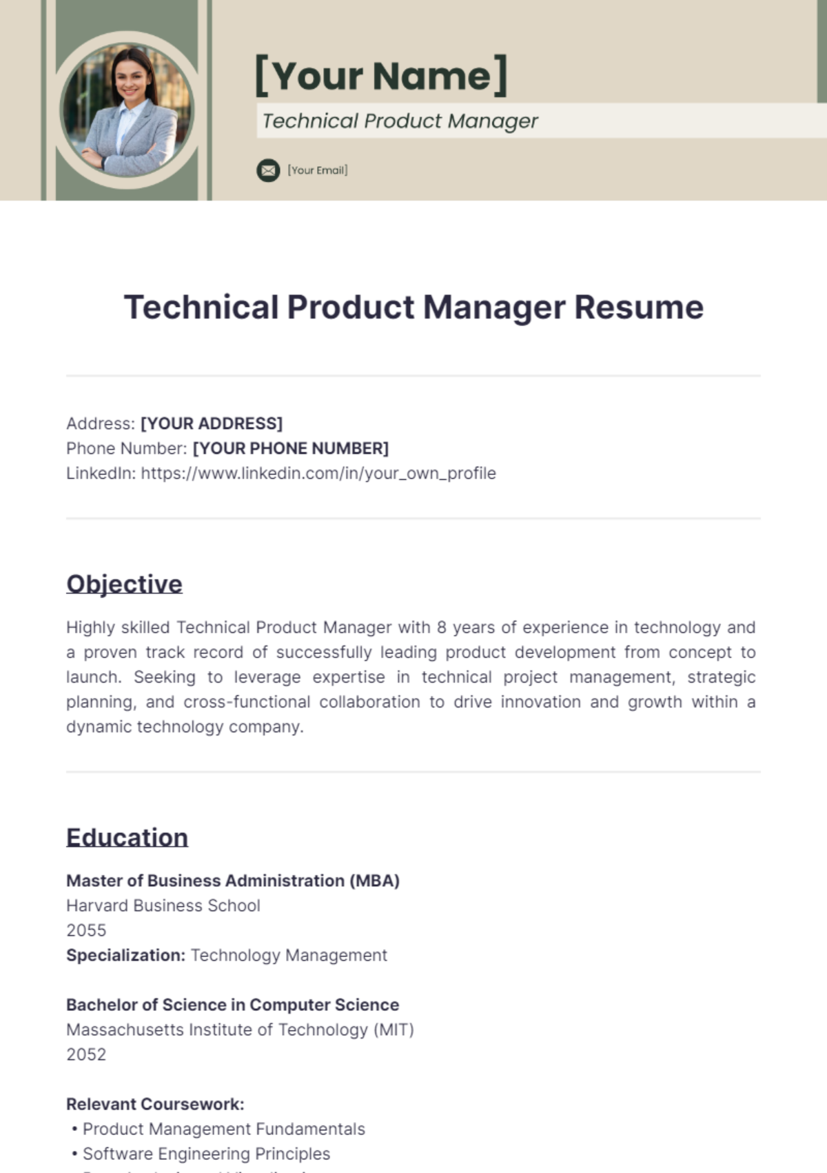 Technical Product Manager Resume - Technical Product Manager Resume Edit Online 