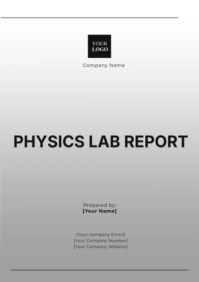 Free Physics Lab Report Template to Edit Online