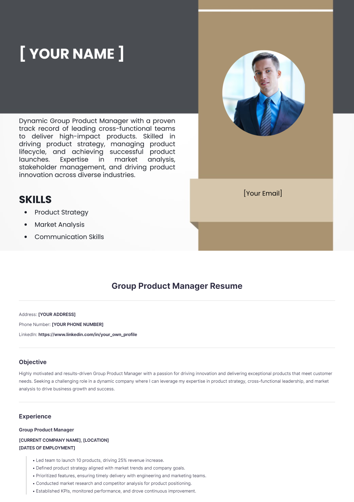 Group Product Manager Resume - Edit Online & Download