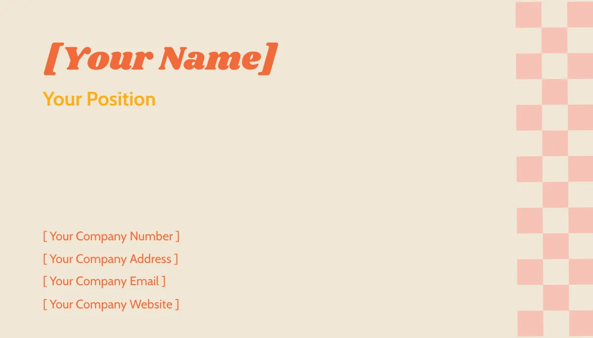 Free Retro Business Card Template to Edit Online