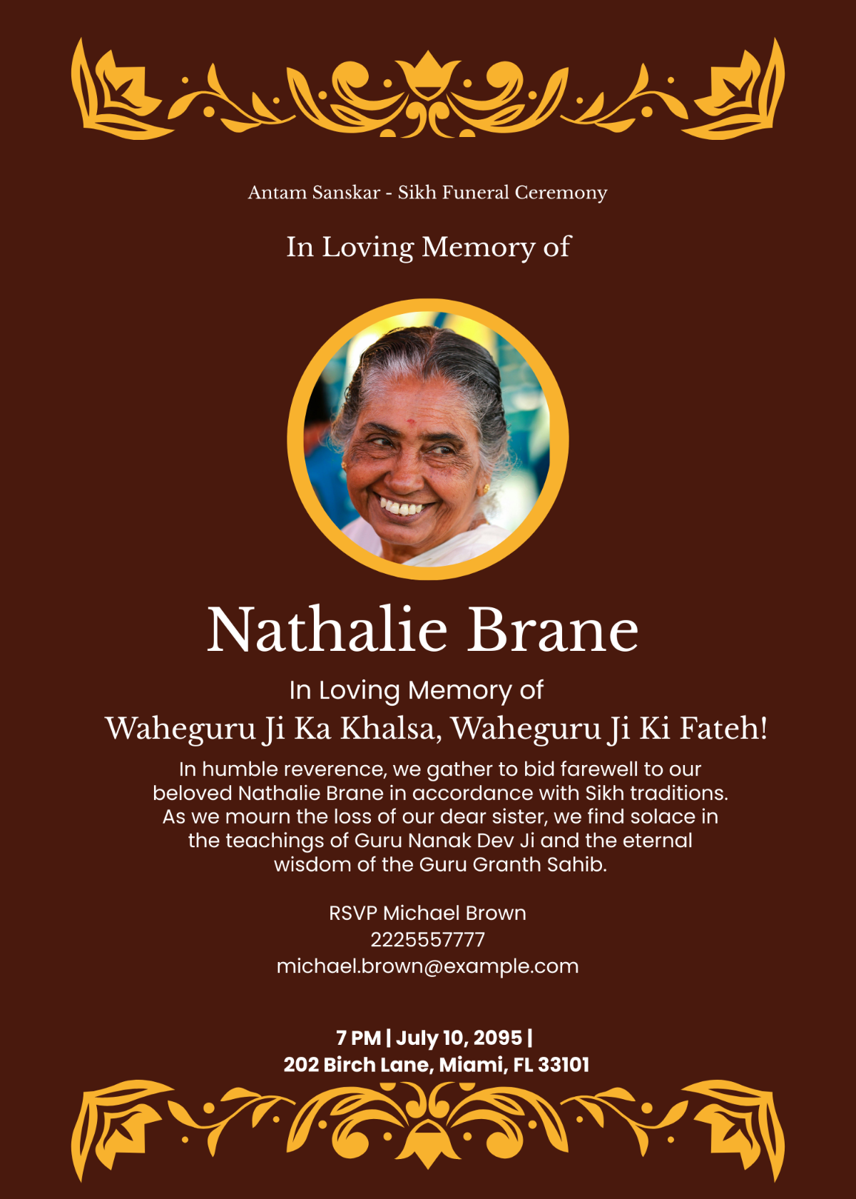 Free Sikh Funeral Template To Edit Online Free Sikh Funeral Template To Edit Online
