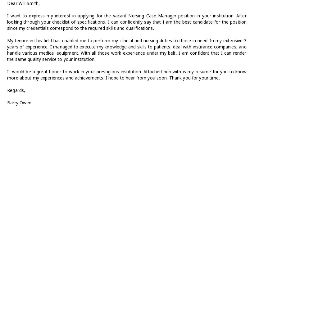 Free Nursing Case Manager Cover Letter Template.jpe