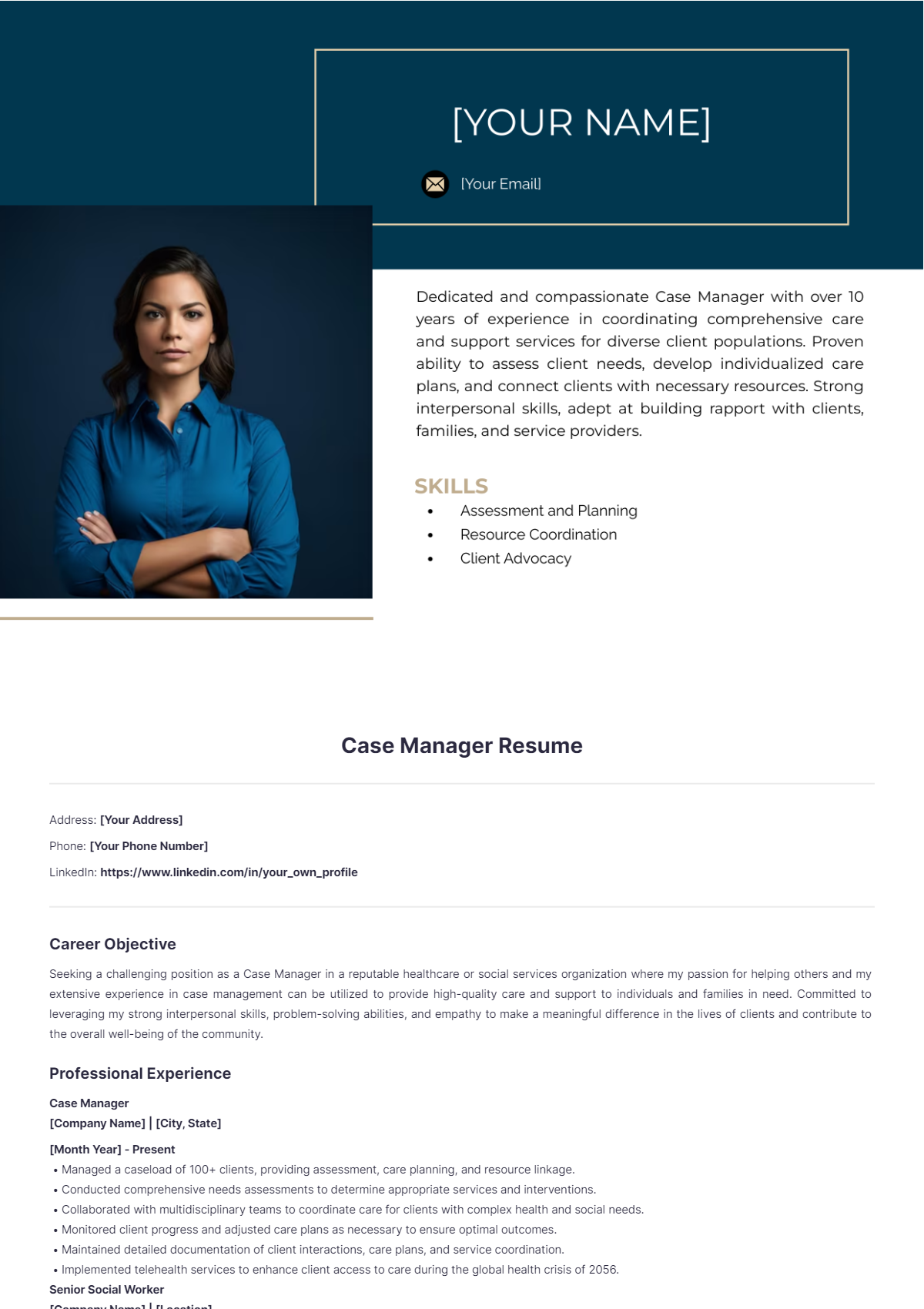 Case Manager Resume - Edit Online & Download